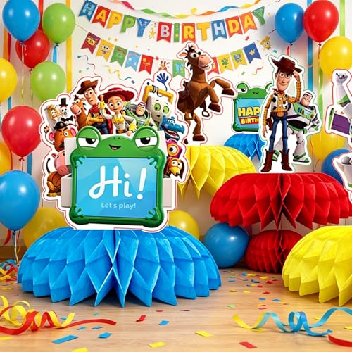 For Toy Story Birthday Party Supplies , 9Pcs Honeycomb - Product Imagery