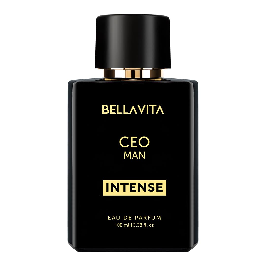 BellaVita Luxury G.O.A.T. men's Eau De Parfum bottle with sleek design and natural refreshing notes, 3.4 fl oz.