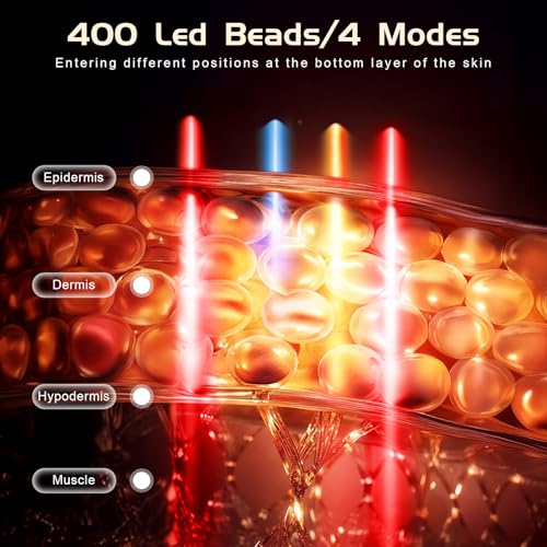 Wireless Red Light Therapy Mask for Face with 4 Modes, Led Face - Product Imagery