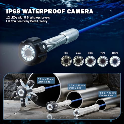 4.3" Sewer Camera, Sewer Inspection Camera with 100 ft. Cable & - Product Imagery