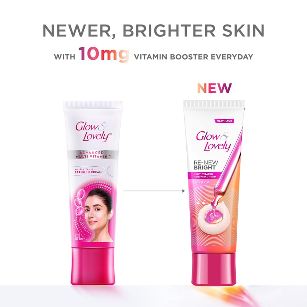 Glow Lovely Re New Bright Advanced Multi Vitamin Serum Cream - Fair & Lovely Official Product Imagery - 4