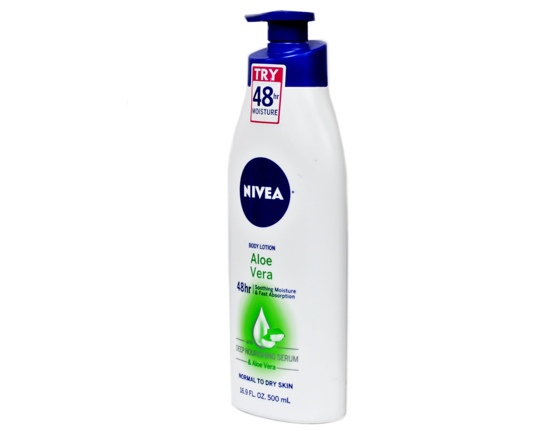 NIVEA Lotion Aloe Vera 48 Hour Pump, 16.9 Ounce