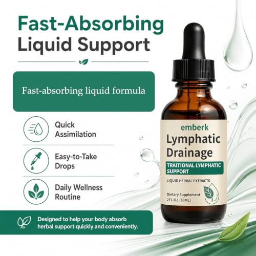 Lymphatic Drainage Drops, Alcohol-Free, Vegan - Product Imagery