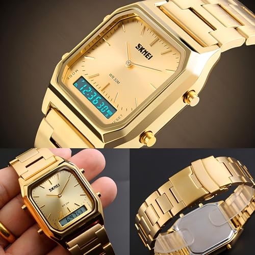 Gosasa Unisex Military Analog Digital Watch, LED Chronograph - Product Imagery