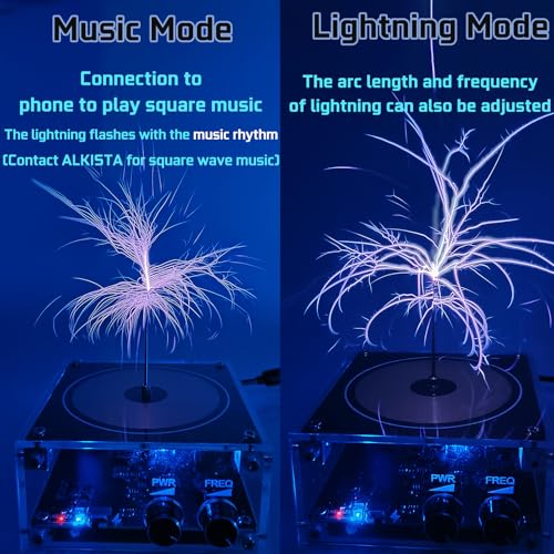 ALKISTA Tesla Coil Musical Speaker Plasma Storm Cool Desktop - Product Imagery