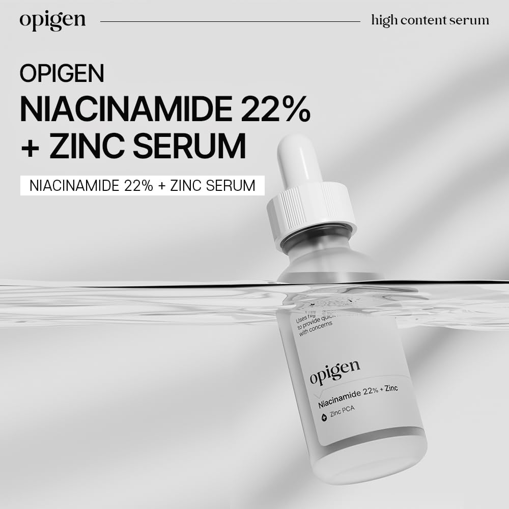 Niacinamide 22% + Zinc Serum for Face, Pore Reducer, Diminishes - opigen