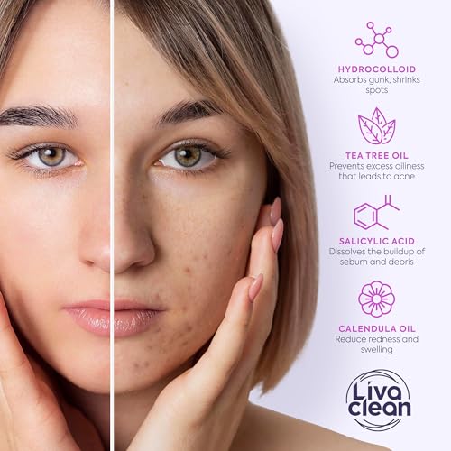 LivaClean 330 CT Pimple Patches for Face w/Salicylic Acid, Tea - Product Imagery