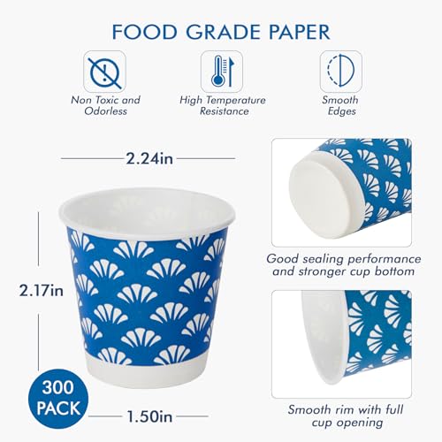JollyPack 300 Pack 3 oz Disposable Bathroom Paper Cups, Small - Product Imagery