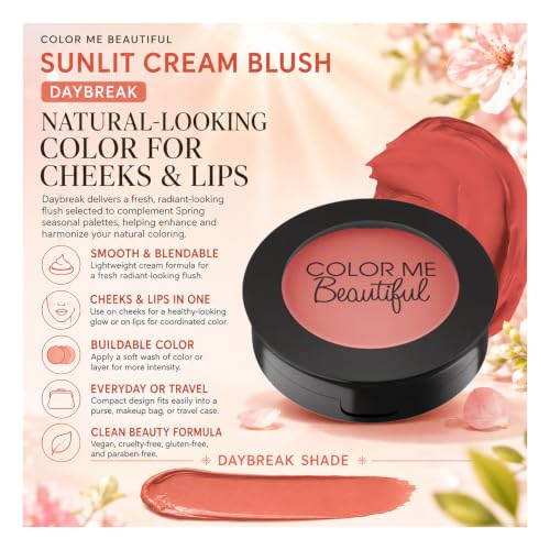 Color Me Beautiful Sunlit Cream Blush Cheeks Lips Daybreak - Color Me Beautiful Official Imagery - 1