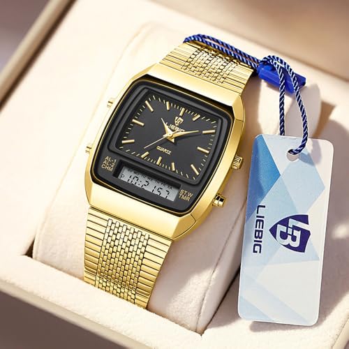 Unisex Men Women Simple Dual Display Dual Movement Analog Quartz - Product Imagery