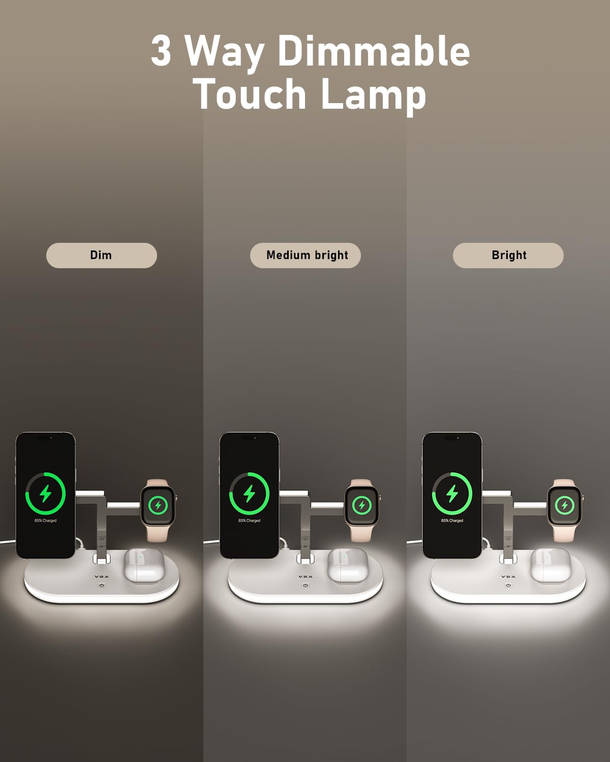 VBA 4 in 1 Wireless Charging Station for Apple MagSafe Charger,Fast Charging Mag - VBA Official Product View 7