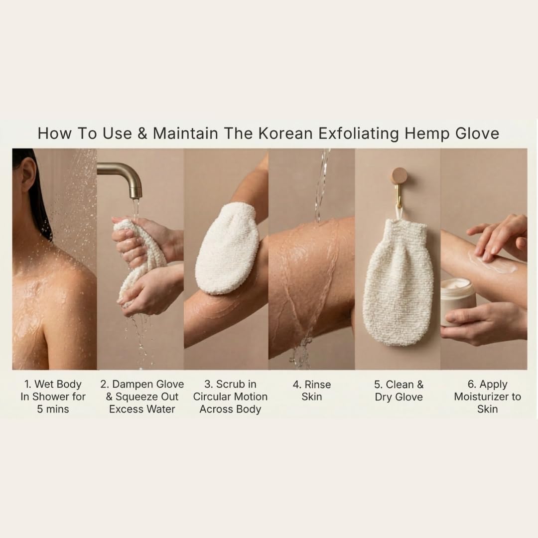 Korean Exfoliating Hemp Glove Konjac Body Sponge Set - ONE96NINE Official Imagery - 7