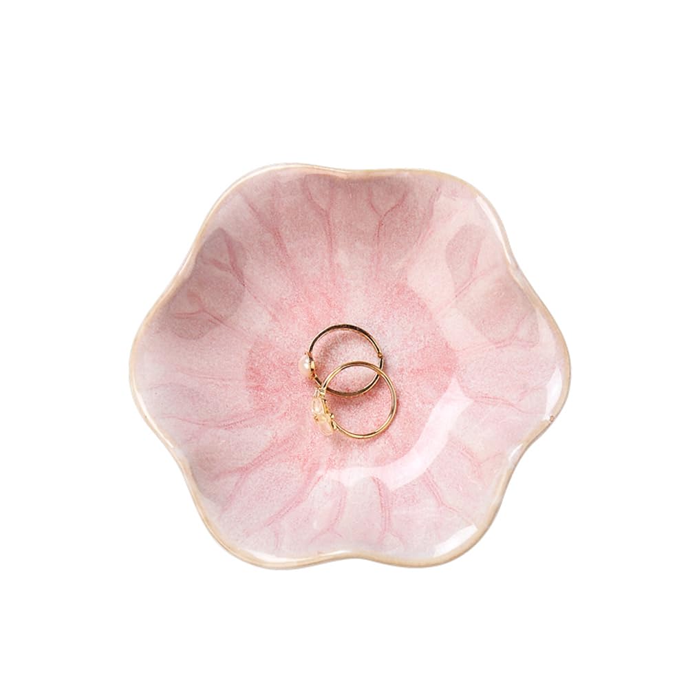 JAMEND CLXP Lotus Leaf Shape Decorative Ring Tray, Small Key Bowl, Ceramic Trink - JAMEND CLXP Official Product View 1