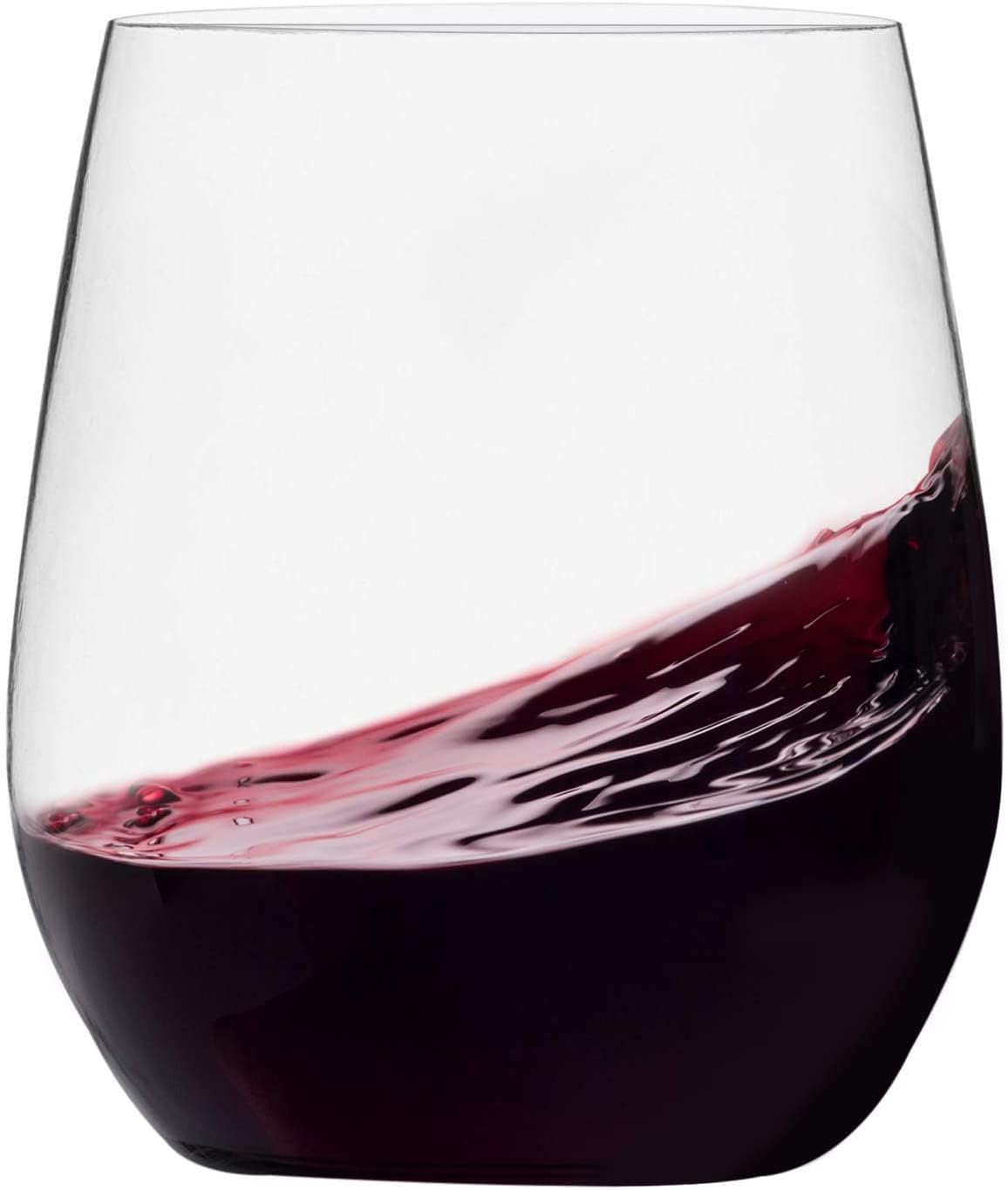 Munfix Disposable Plastic Wine Glasses Stemless 12 oz Clear - Munfix Official Imagery - 1