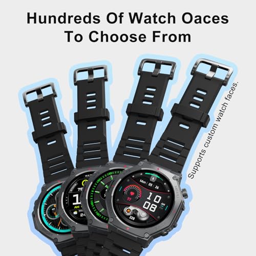 Military Smart Watch for Men Women,1.5" HD Touchscreen Rugged - Product Imagery