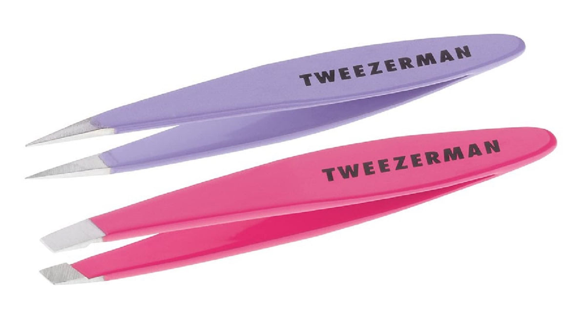Tweezerman Mini Slant Point Tweezer Set for Eyebrows - Tweezerman Official Imagery - 2