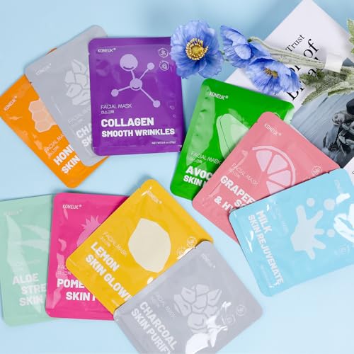 10 Pack Hydrating Face Masks Skincare for Women, Facial Mask for - Product Imagery