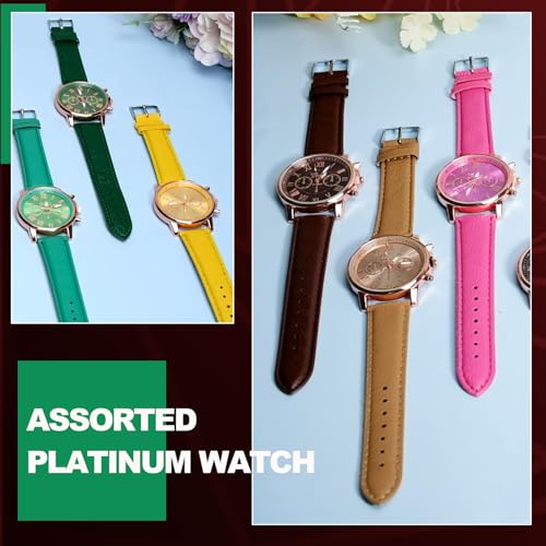 Assorted Platinum Watch Sets for Men and Women with Roman - Product Imagery