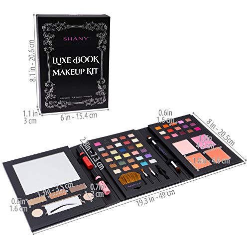 SHANY Luxe Book Makeup Set - All In One Travel Cosmetics Kit - Product Imagery