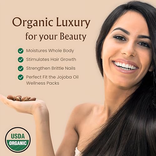 BodyJ4You Organic Golden Jojoba Oil - USDA 100% Pure Cold - Product Imagery