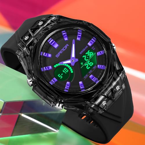 FANMIS Unisex Analog Digital Dual Display Watch Outdoor Sports - Product Imagery
