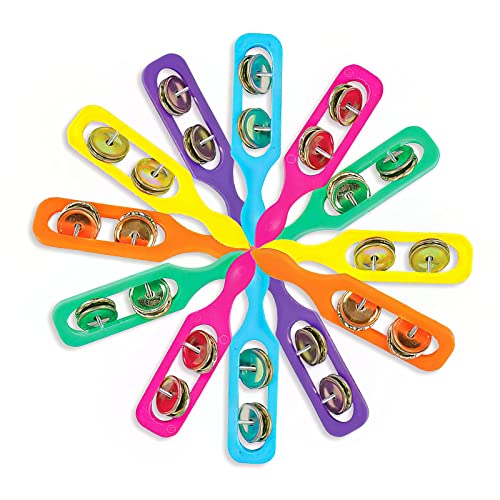 ArtCreativity Cymbals Tambourine for Kids, Pack of 12 Handheld - Product Imagery