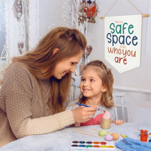 Therapy Office Safe Space Canvas Banner for Therapy Office Decor - Product Imagery