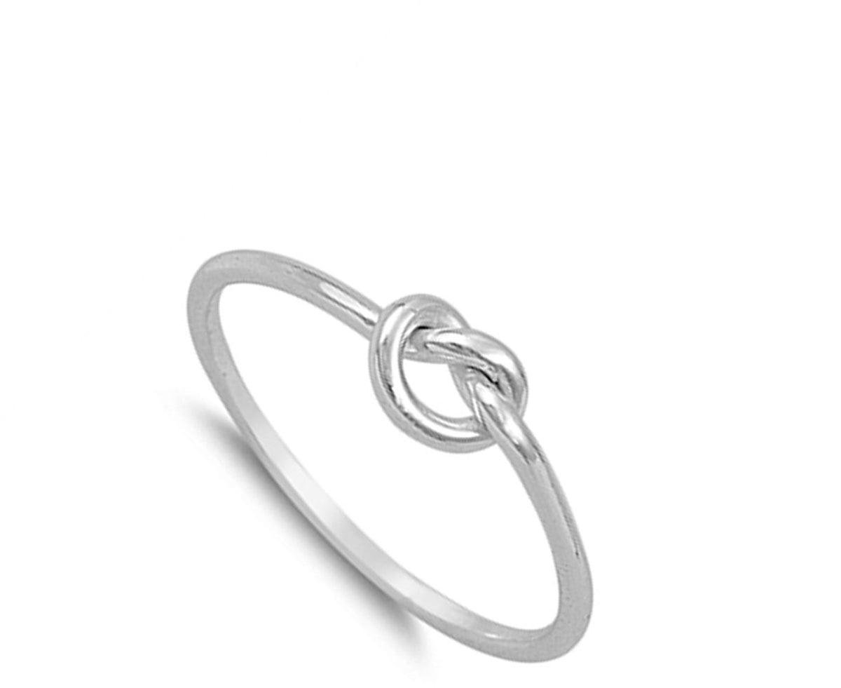 CHOOSE YOUR COLOR Sterling Silver Knot Ring - Sac Silver Official Imagery - 4