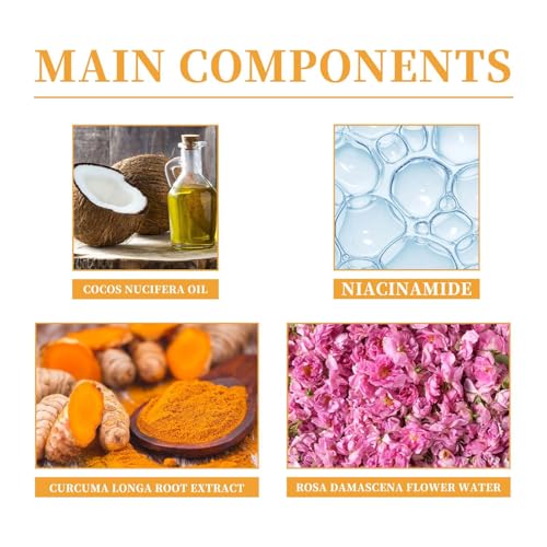 2 Pcs Turmeric Brightening Facial Cleanser, Deep Cleansing Skin - Product Imagery