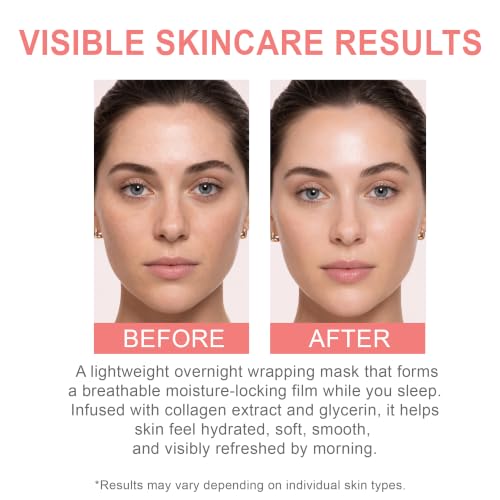 Collagen Night Wrapping Mask, Overnight Peel Off Face Mask with - Product Imagery