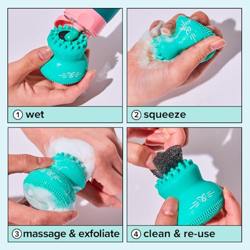 I DEW CARE 3-in-1 Cute Pawfect Face Scrubber - Silicone Pore - Product Imagery