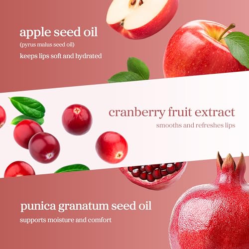 NOONI Korean Lip Oil - Applecranberry - Plumping Tinted Lip Gloss - Product Imagery