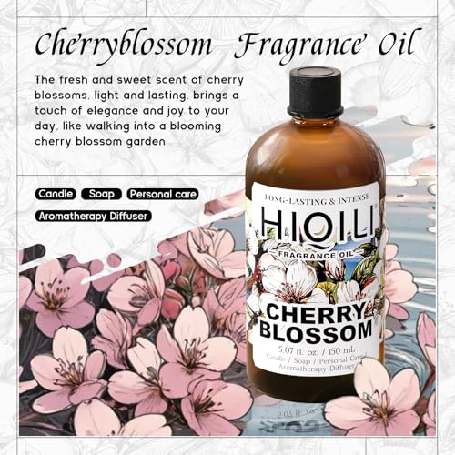 HIQILI Cherry Blossom Fragrance Oil, Floral Perfume Oil - 5.07 - Product Imagery
