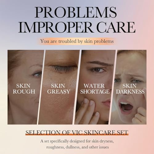 Vitamin C Skincare Set, 8-Piece Daily Facial Care Kit with - Product Imagery