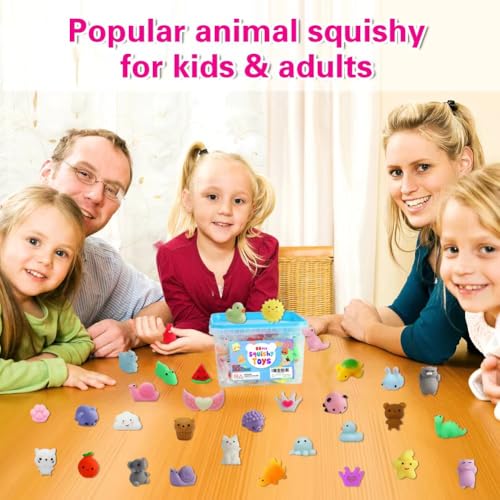80 Pcs Party Favors for Kids 4-8, Kawaii Squishies Mochi Squishy - Product Imagery