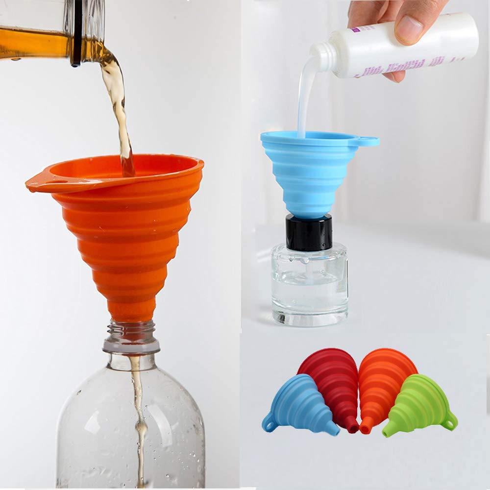 KongNai Kitchen Funnel Set 4 Pack, Small and Large, Kitchen Gadge by KongNai - Angle View 6