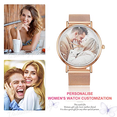 Gemszoo Custom Photo Watch Personalized Picture Watch Stainless - Product Imagery