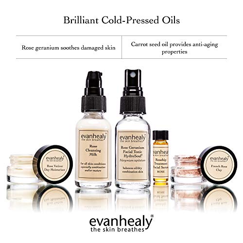 evanhealy Balancing Ritual | Rose Skin Care Set | 5 Piece Travel - Product Imagery