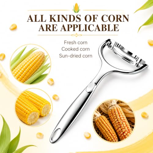2PCS Upgraded Corn Peeler, Stainless Steel Corn Peeler for Corn - Product Imagery