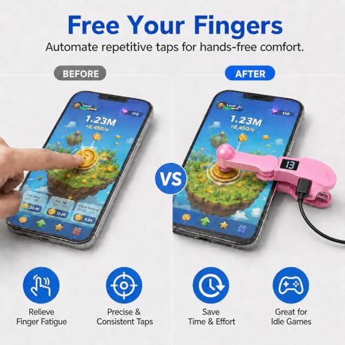 Aylthyo Auto Clicker for Smart Phone, Phone Screen Device Speed - Product Imagery