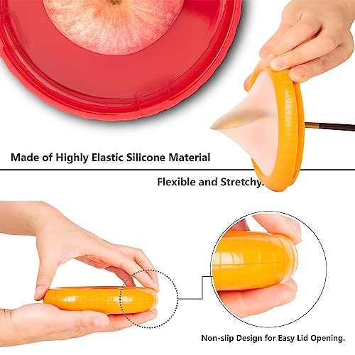 Avocado Saver & Onion Storage, 4Pcs Silicone Fresh Produce Holder - Product Imagery