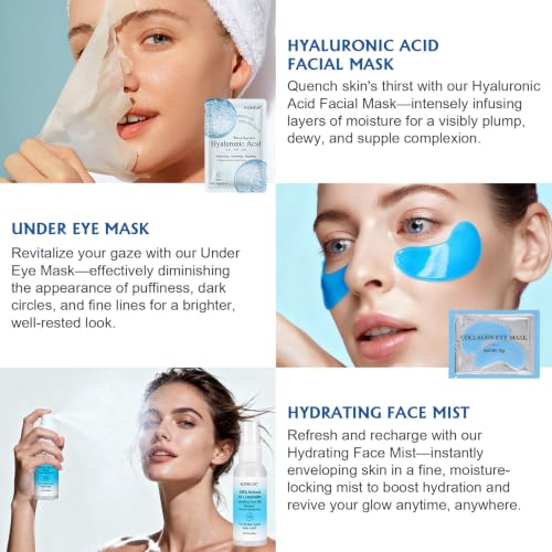 15 Pcs Skincare with Facial Mask, Eye Mask, Face Mist, Lip Mask, - Product Imagery