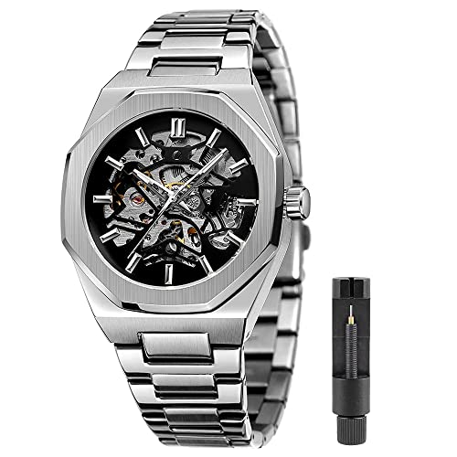 Tiong Men's Mechanical Watches,Luxury Skeleton Automatic Watch - Product Imagery
