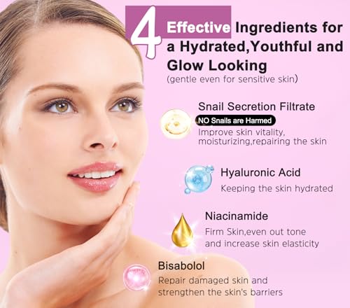 Skin Care Set, 5-Piece Hydrating & Soothing Snail Mucin Skincare - Product Imagery