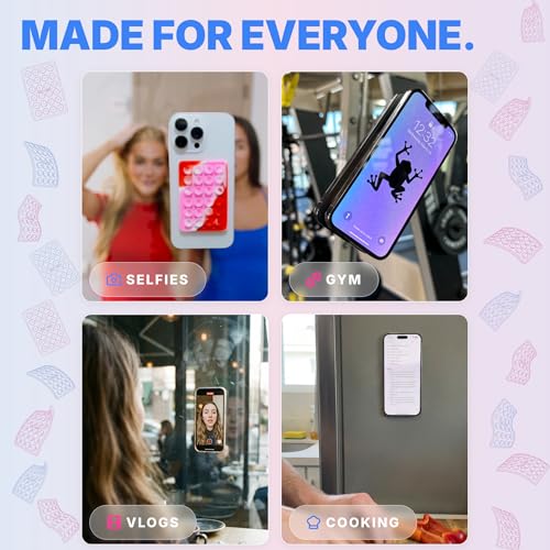 StickyGrippy Suction Phone Case Mount, Sillicon Adhesive Phone - Product Imagery