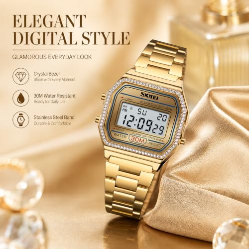 MASTOP Women's Classic Simple Petite Electronic Quartz Watch - Product Imagery
