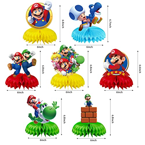 Honeycomb Centerpiece Super Brother Themed Party Supplies - Product Imagery