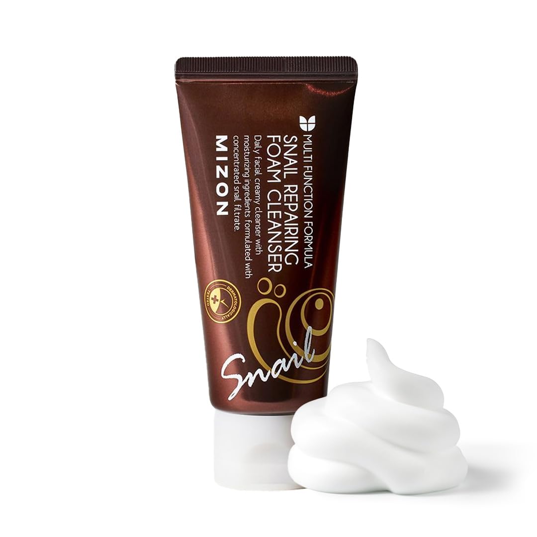 MIZON Snail Repairing Foam Cleanser Face Wash 2 02 fl oz - MIZON Official Product Imagery - 1