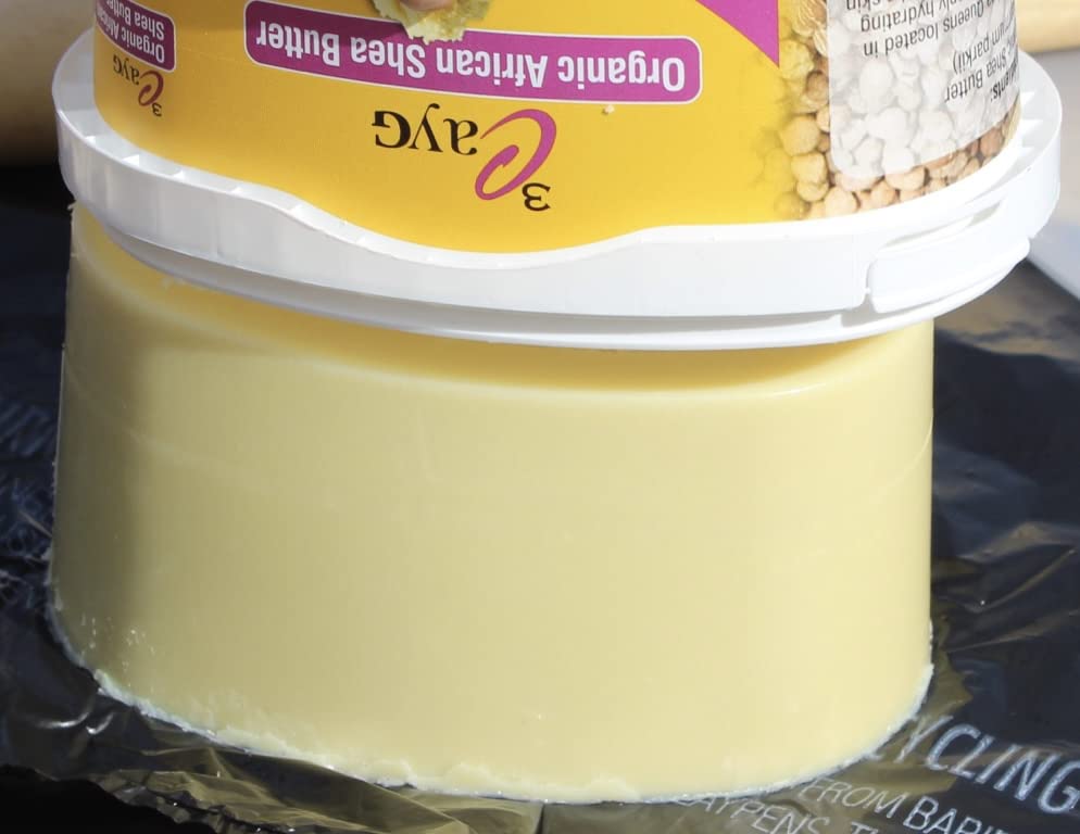 3CAYG 1 lb Unrefined Shea Butter for Hair, Skin, and Nails - Product Imagery