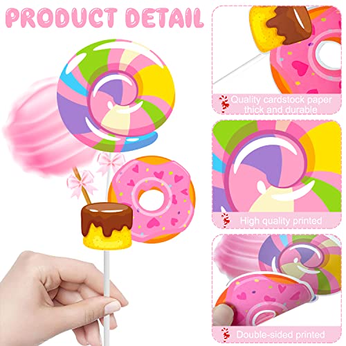 24Pcs Candyland Party Centerpieces Sticks Candyland Lollipop - Product Imagery